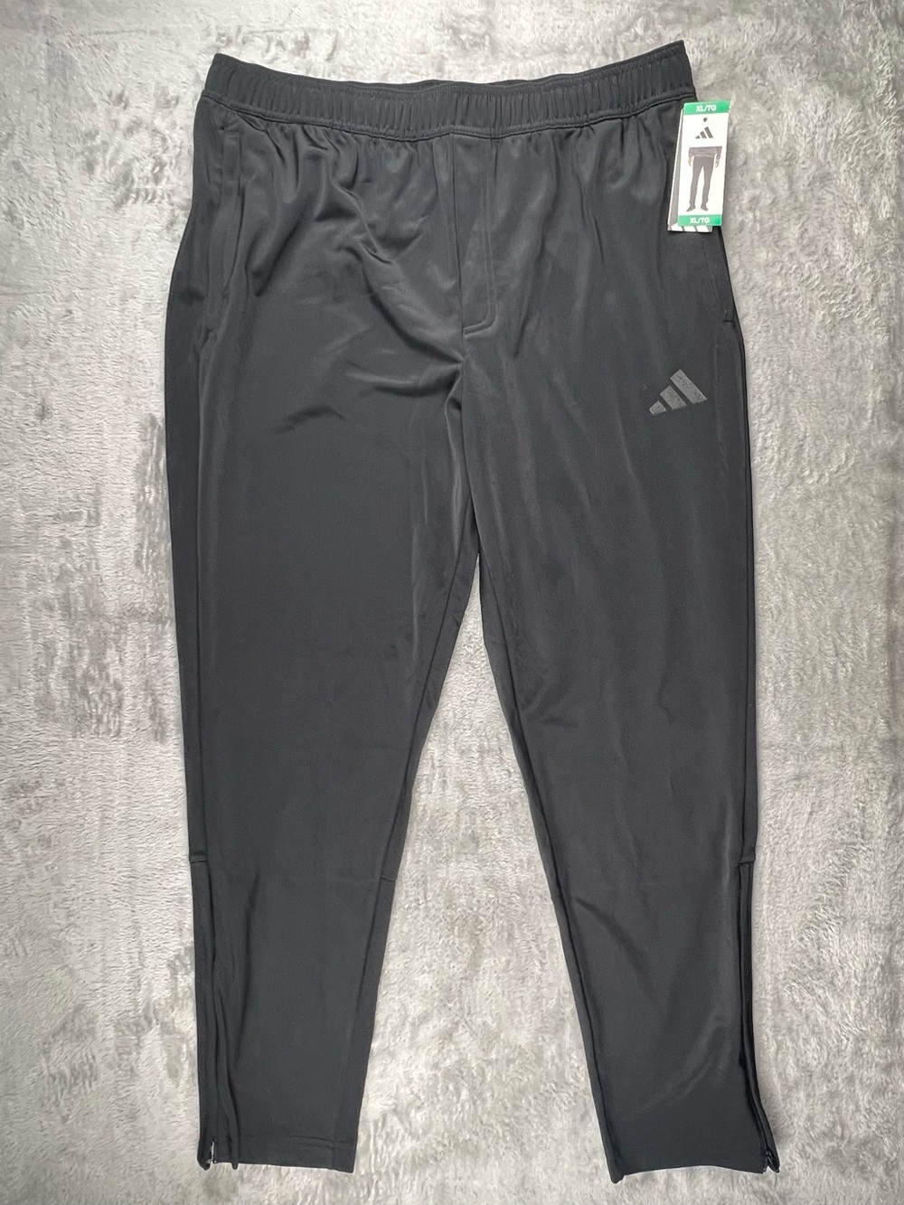 adidas Lightweight Tricot Track Pants Mens Size XL Black Tapered Leg KD3638 NWT